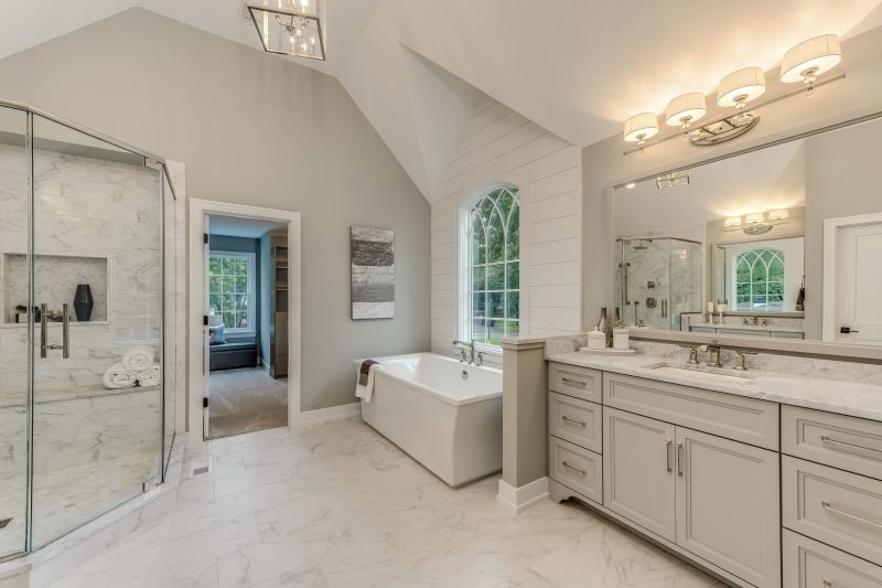 Luxurious Bathroom with Custom Lighting