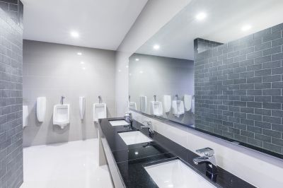 Bathroom with Large-Format Tiles